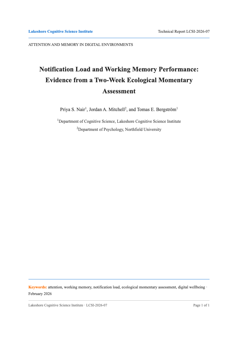 Research digest apa title page